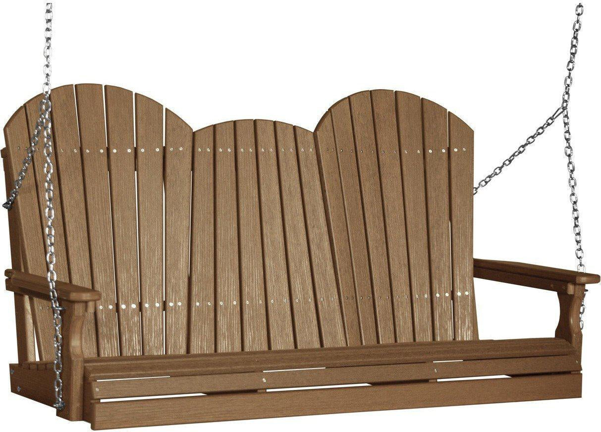 LuxCraft Adirondack 5ft. Recycled Plastic Porch Swing - Rocking Furniture