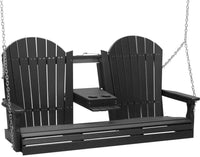 poly 5ft adirondack swing black