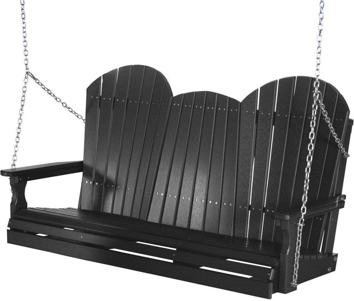 LuxCraft Adirondack 5ft. Recycled Plastic Porch Swing - Rocking Furniture