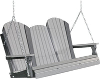 LuxCraft Adirondack 5ft. Recycled Plastic Porch Swing - Rocking Furniture