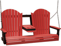 poly 5ft adirondack swing red on black