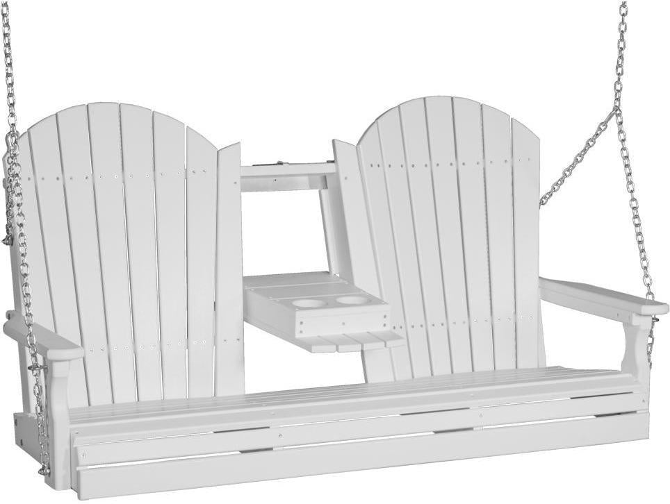 poly 5ft adirondack swing white