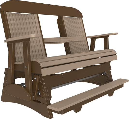 LuxCraft Counter Height Recycled Plastic 5' Classic Balcony Glider  - LEAD TIME TO SHIP 7 BUSINESS DAYS OR LESS