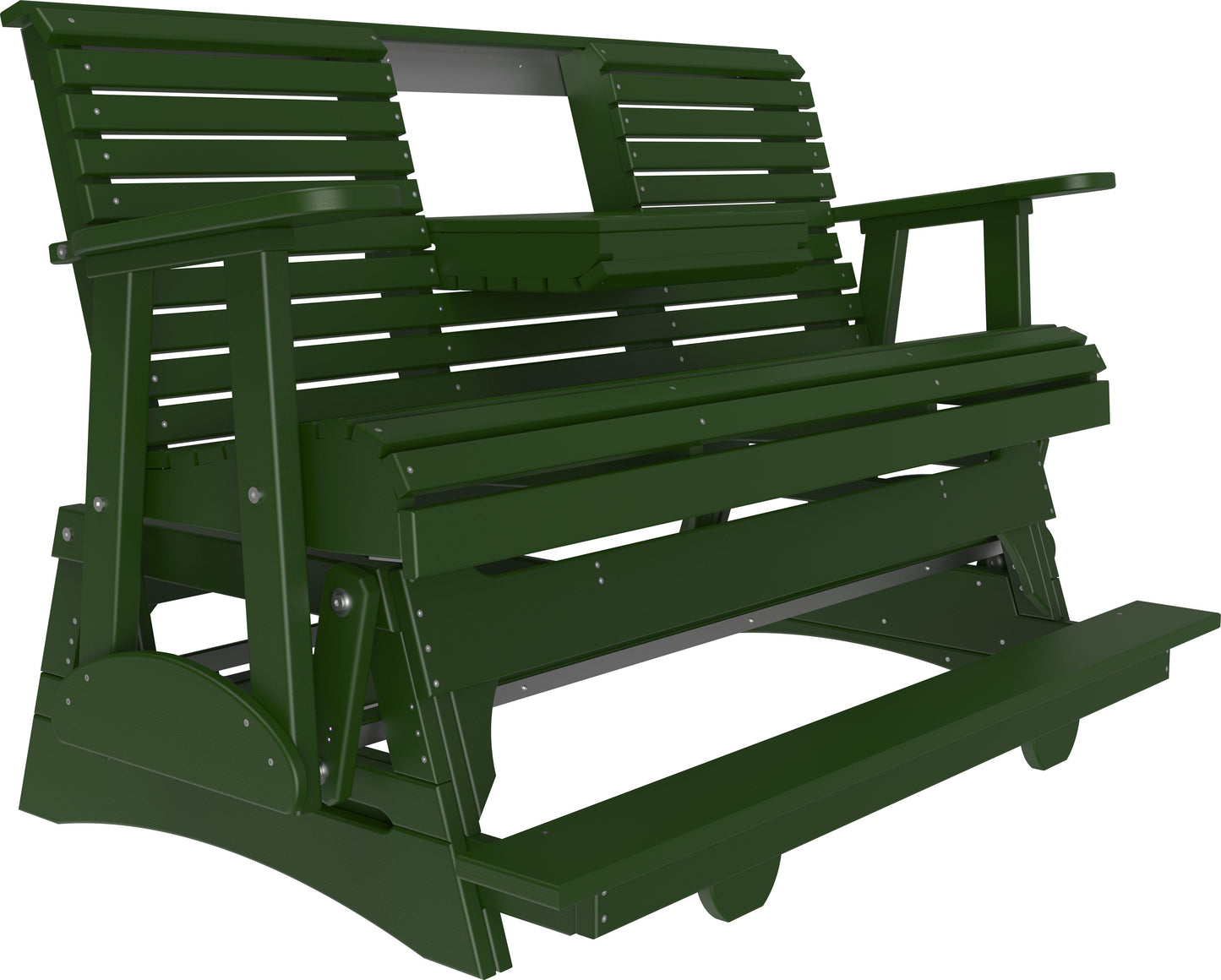 luxcraft counter height recycled plastic 5ft plain balcony glider green
