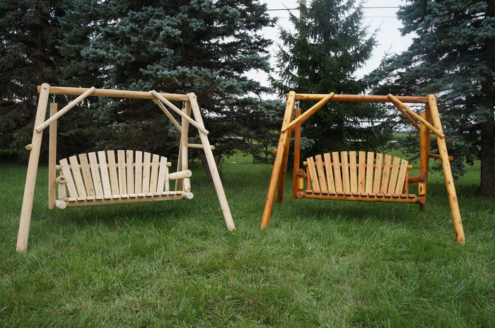 5ft unfinished and varnished lawn swing