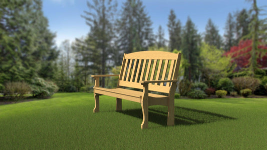 Patiova Pressure Treated Pine 5' English Garden Bench - LEAD TIME TO SHIP 3 WEEKS