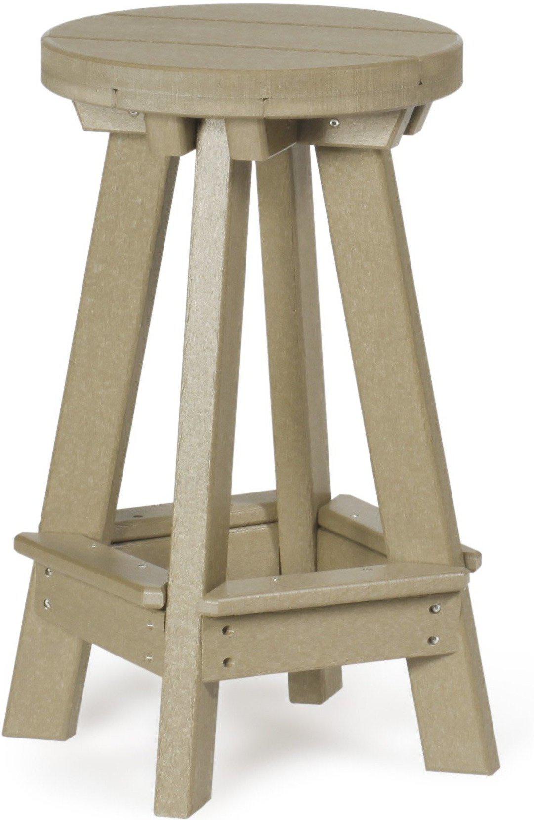 Leisure Lawns Amish Made Recycled Plastic Stationary Bar Stool Model #173 - LEAD TIME TO SHIP 4 WEEKS OR LESS