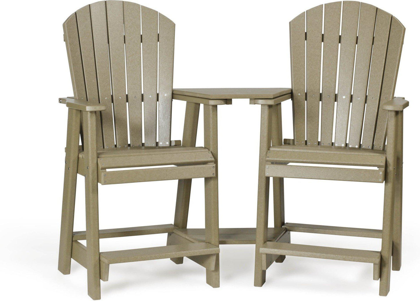 Leisure Lawns Amish Made Recycled Plastic Balcony Settee Model  #322B (Bar Height) - LEAD TIME TO SHIP 4 WEEKS