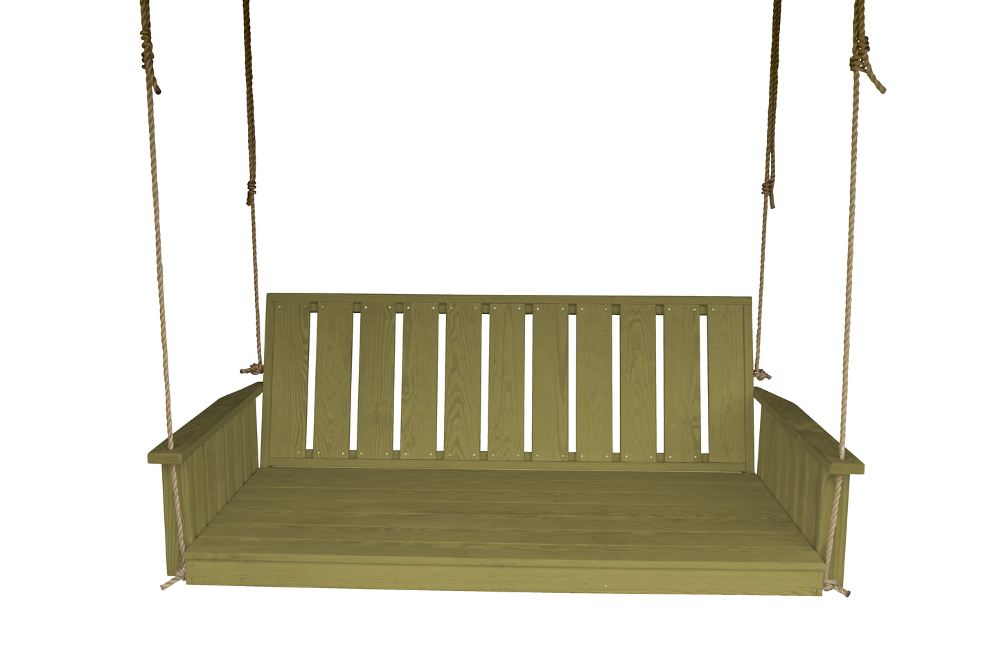 a&l pressure treated pine 75" wingate swingbed linden leaf stain with rope kit