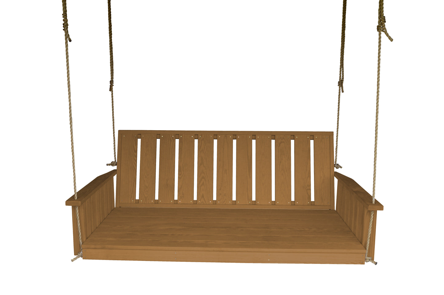 a&l pressure treated pine 75" wingate swingbed mushroom stain with rope kit