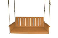 a&l pressure treated pine 75" wingate swingbed oak stain with rope kit
