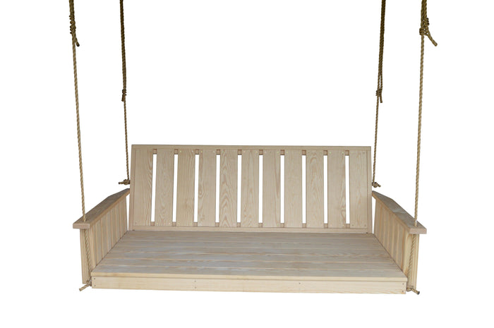 a&l pressure treated pine 75" wingate swingbed unfinished with rope kit