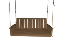 a&l pressure treated pine 75" wingate swingbed walnut stain with rope kit