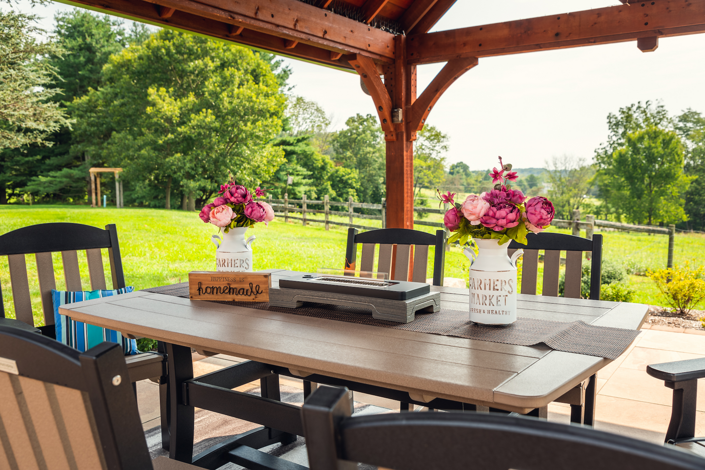 Patiova Recycled Plastic 4'x6' English Garden Dining Table - LEAD TIME TO SHIP 3 WEEKS