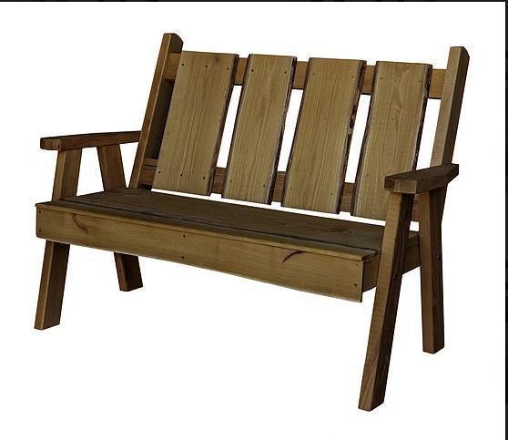 A&L Furniture Blue Mountain Collection 4' Timberland Locust Garden Bench - LEAD TIME TO SHIP 10 BUSINESS DAYS