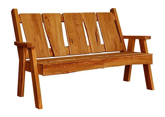 A&L Furniture Blue Mountain Collection 5' Timberland Locust Garden Bench - LEAD TIME TO SHIP 10 BUSINESS DAYS