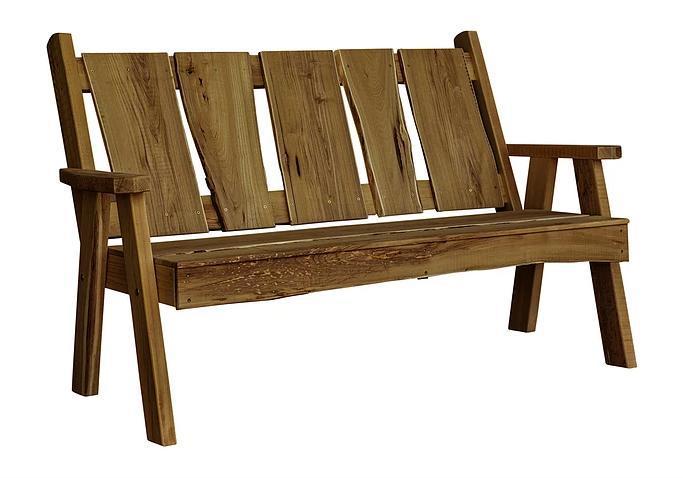A&L Furniture Blue Mountain Collection 5' Timberland Locust Garden Bench - LEAD TIME TO SHIP 10 BUSINESS DAYS