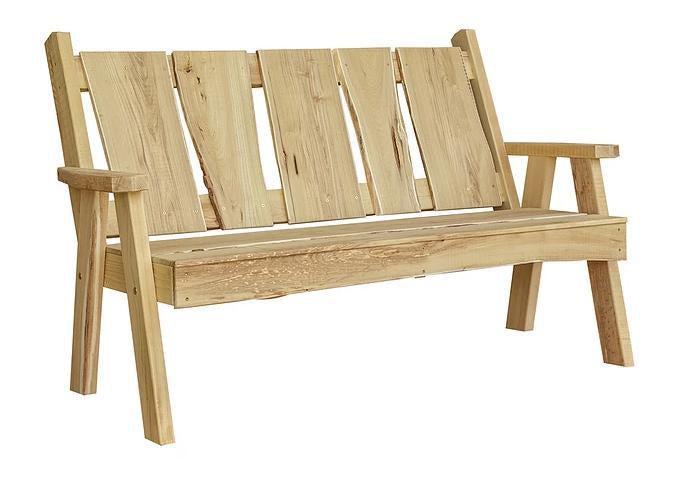 A&L Furniture Blue Mountain Collection 5' Timberland Locust Garden Bench - LEAD TIME TO SHIP 10 BUSINESS DAYS