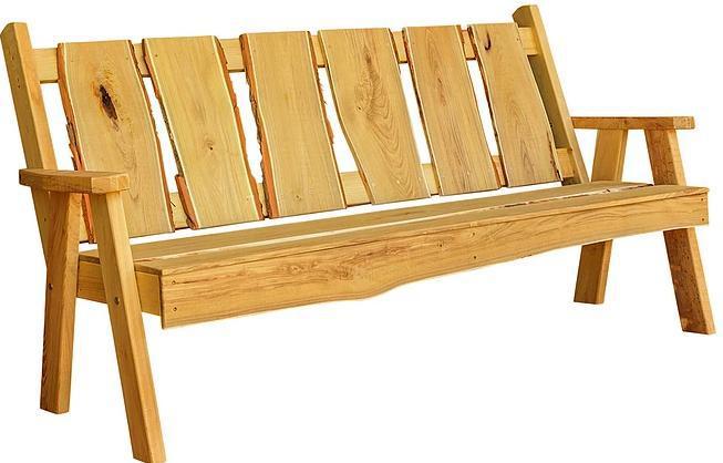 A&L Furniture Blue Mountain Collection 6' Timberland Locust Garden Bench - LEAD TIME TO SHIP 10 BUSINESS DAYS