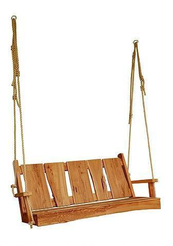 A&L Furniture Blue Mountain Collection 5' Timberland  Locust Swing with Rope - LEAD TIME TO SHIP 10 BUSINESS DAYS