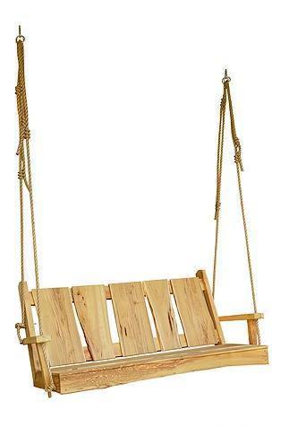 A&L Furniture Blue Mountain Collection 5' Timberland  Locust Swing with Rope - LEAD TIME TO SHIP 10 BUSINESS DAYS