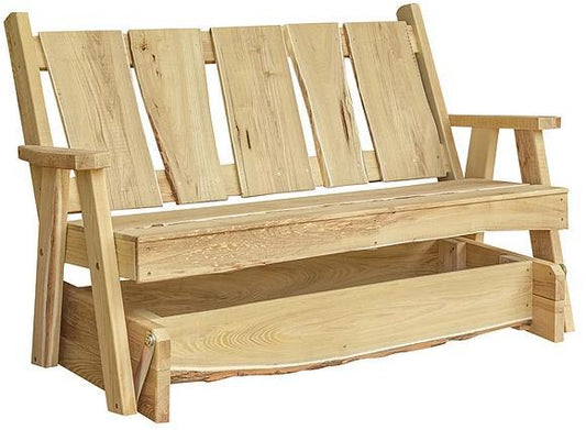 A&L Furniture Blue Mountain Collection 5' Timberland Locust Glider Bench - LEAD TIME TO SHIP 10 BUSINESS DAYS