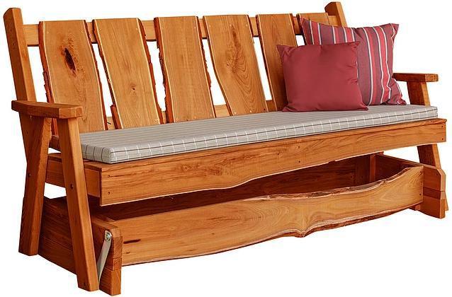 A&L Furniture Blue Mountain Collection 6' Timberland Locust Glider Bench - LEAD TIME TO SHIP 10 BUSINESS DAYS