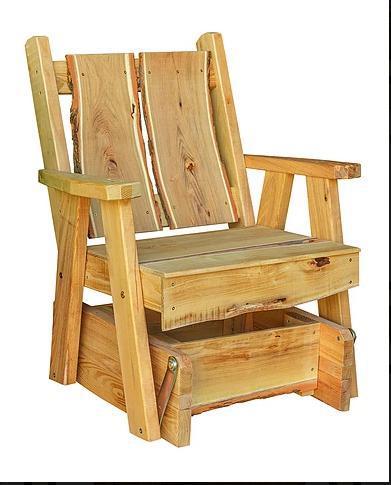 A&L Furniture Blue Mountain Collection Timberland Amish Handmade Locust Glider Chair - LEAD TIME TO SHIP 10 BUSINESS DAYS