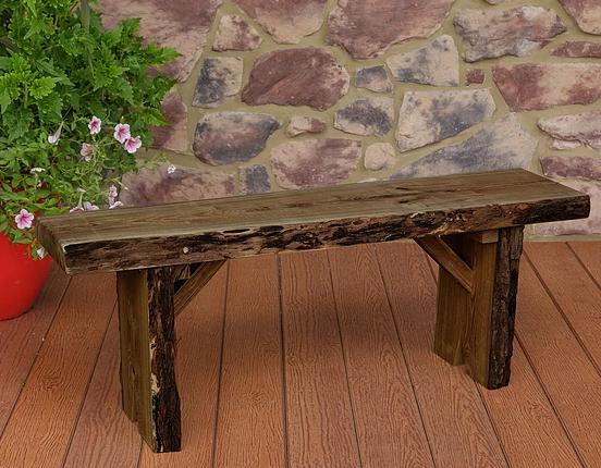 A&L Furniture Co. Blue Mountain 4' Wildwood Amish Handmade Locust Bench - LEAD TIME TO SHIP 10 BUSINESS DAYS