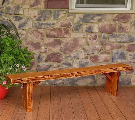 A&L Furniture Blue Mountain 6' Wildwood Amish Handmade Locust Bench - LEAD TIME TO SHIP 10 BUSINESS DAYS