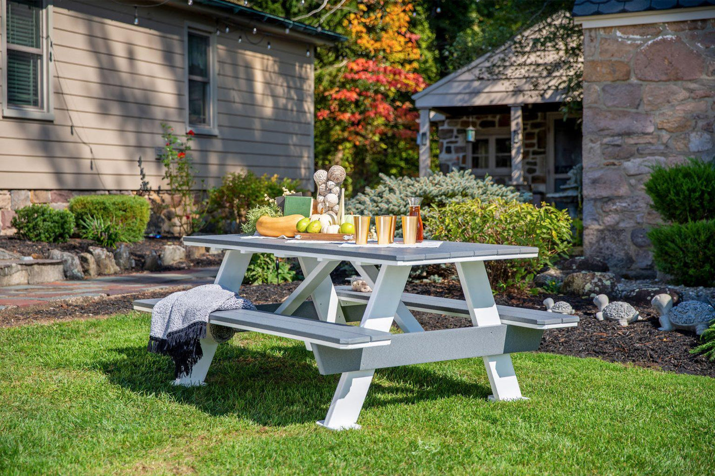 Leisure Lawns Amish Made Recycled Plastic 3' x 6' Picnic Table Model #876 - LEAD TIME TO SHIP 6 WEEKS OR LESS