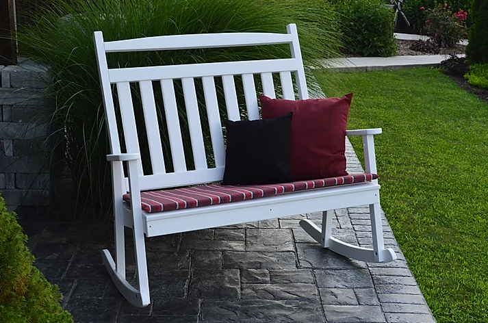 Bryton Park Poly Furniture Recycled Plastic Classic Double Rocking Chair - LEAD TIME TO SHIP 10 BUSINESS DAYS