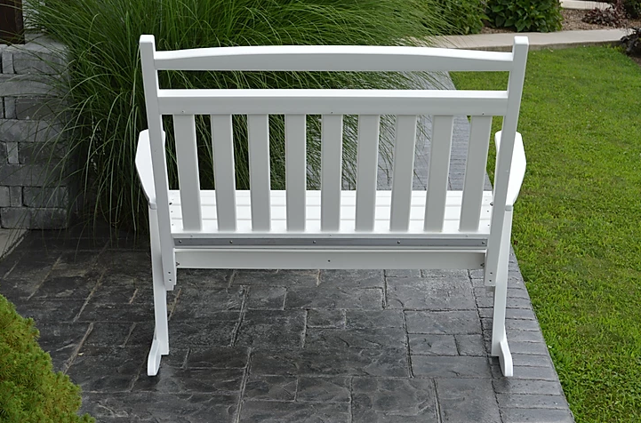 Bryton Park Poly Furniture Recycled Plastic Classic Double Rocking Chair - LEAD TIME TO SHIP 10 BUSINESS DAYS