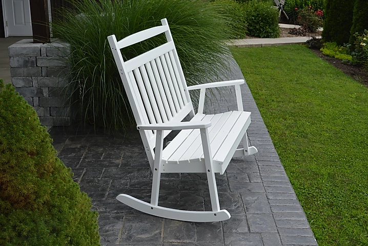 A&L Furniture Company Recycled Plastic Classic Double Rocking Chair - LEAD TIME TO SHIP 10 BUSINESS DAYS