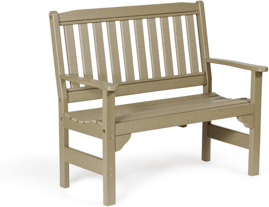 Leisure Lawns Amish Made Recycled Plastic English Garden Bench Model #940 - LEAD TIME TO SHIP 4 WEEKS OR LESS