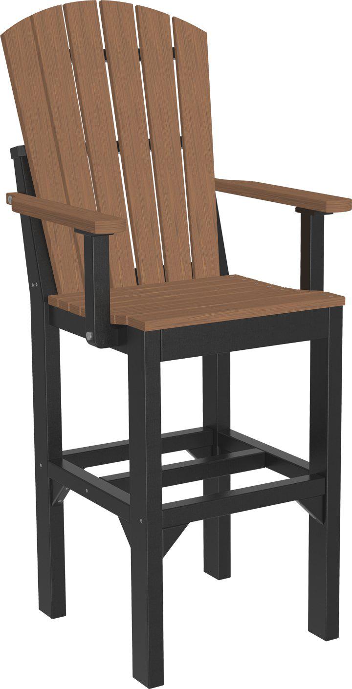LuxCraft Recycled Plastic Adirondack Arm Chair (BAR HEIGHT) - LEAD TIME TO SHIP 3 TO 4 WEEKS