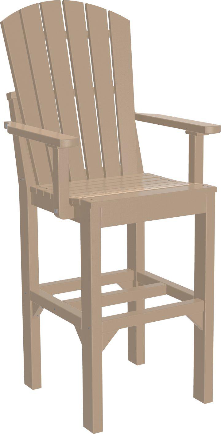 LuxCraft Recycled Plastic Adirondack Arm Chair (BAR HEIGHT) - LEAD TIME TO SHIP 3 TO 4 WEEKS