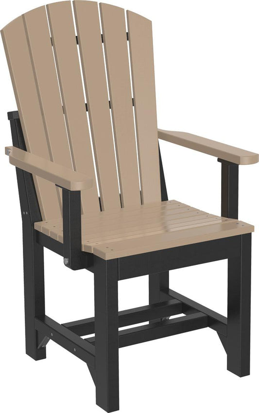 LuxCraft Recycled Plastic Dining Height Adirondack Arm Chair (Sold in Pairs This Price is for 1 Chair) - LEAD TIME TO SHIP 3 TO 4 WEEKS