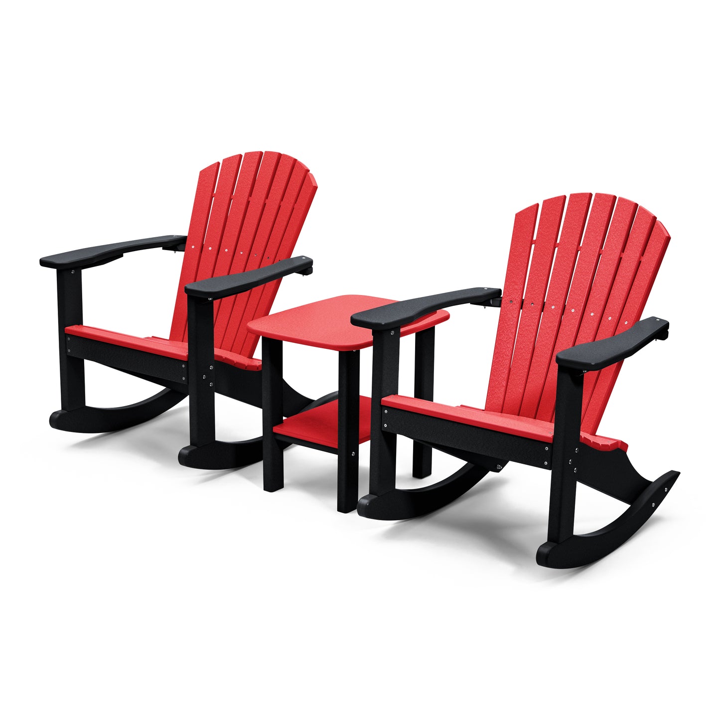 Perfect Choice Furniture Recycled Plastic Classic Adirondack Rocking Chair Set - LEAD TIME TO SHIP 4 WEEKS OR LESS