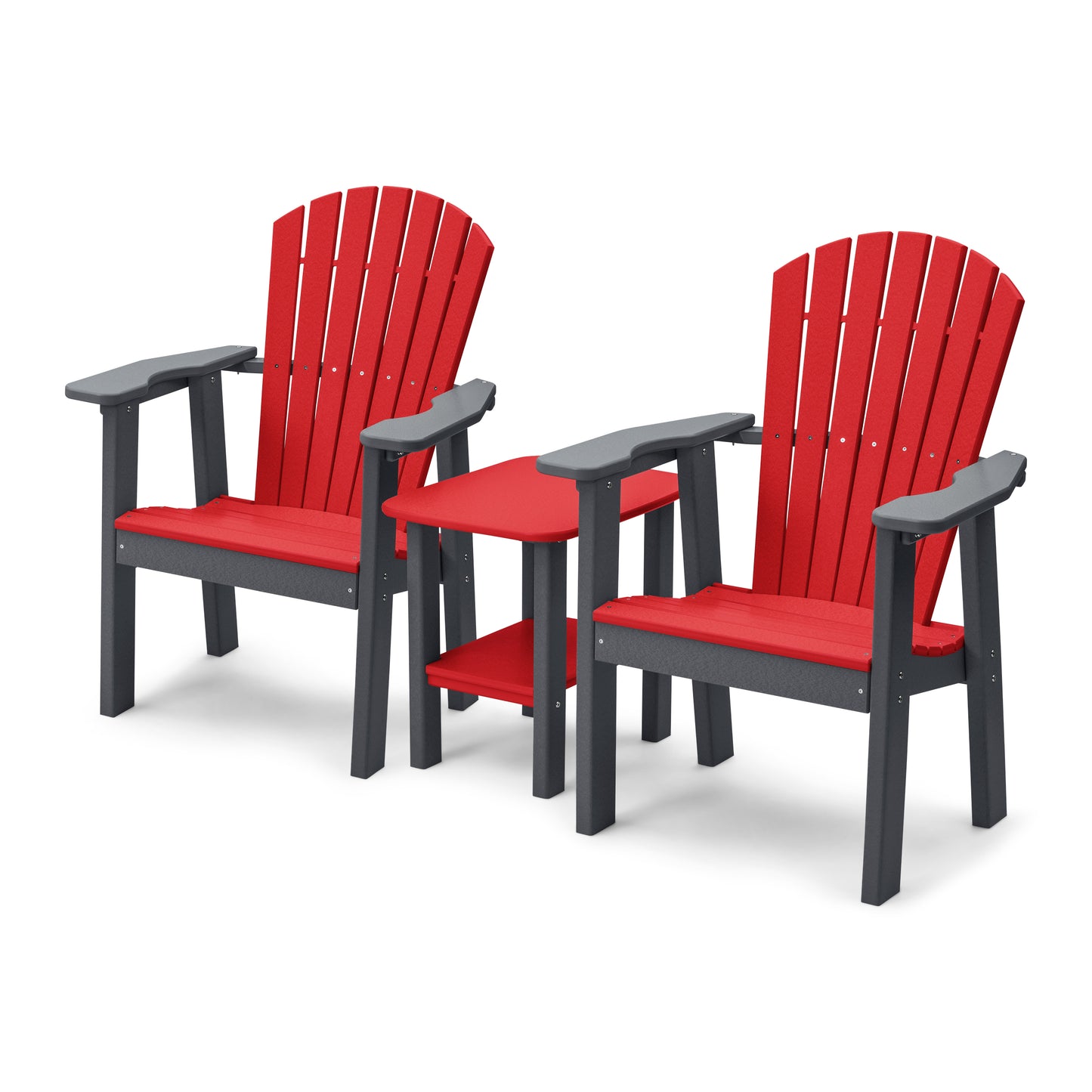 Perfect Choice Recycled Plastic Classic Upright Adirondack Chair Set - LEAD TIME TO SHIP 4 WEEKS OR LESS