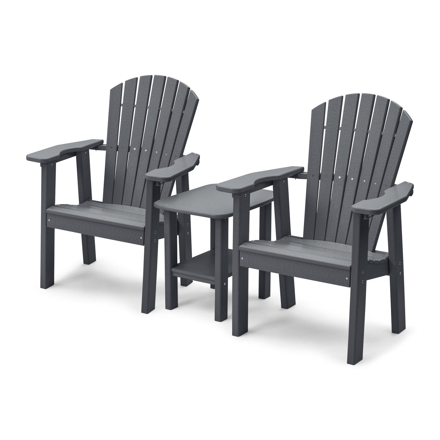 Perfect Choice Recycled Plastic Classic Upright Adirondack Chair Set - LEAD TIME TO SHIP 4 WEEKS OR LESS