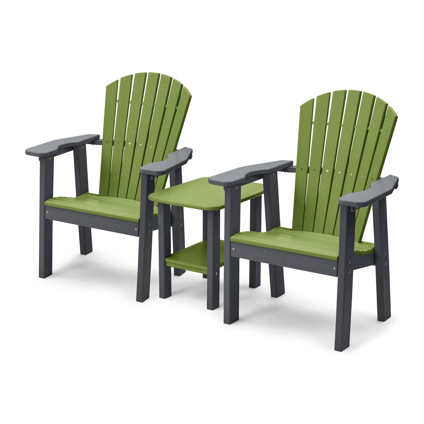 Perfect Choice Recycled Plastic Classic Upright Adirondack Chair Set - LEAD TIME TO SHIP 4 WEEKS OR LESS
