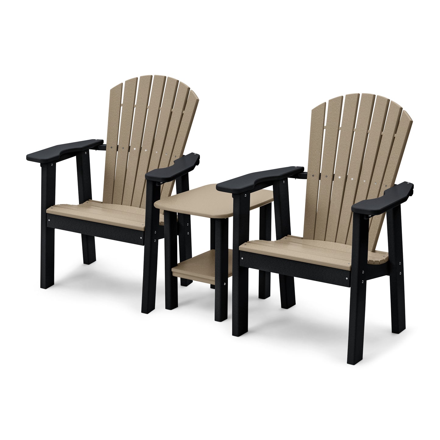 Perfect Choice Recycled Plastic Classic Upright Adirondack Chair Set - LEAD TIME TO SHIP 4 WEEKS OR LESS