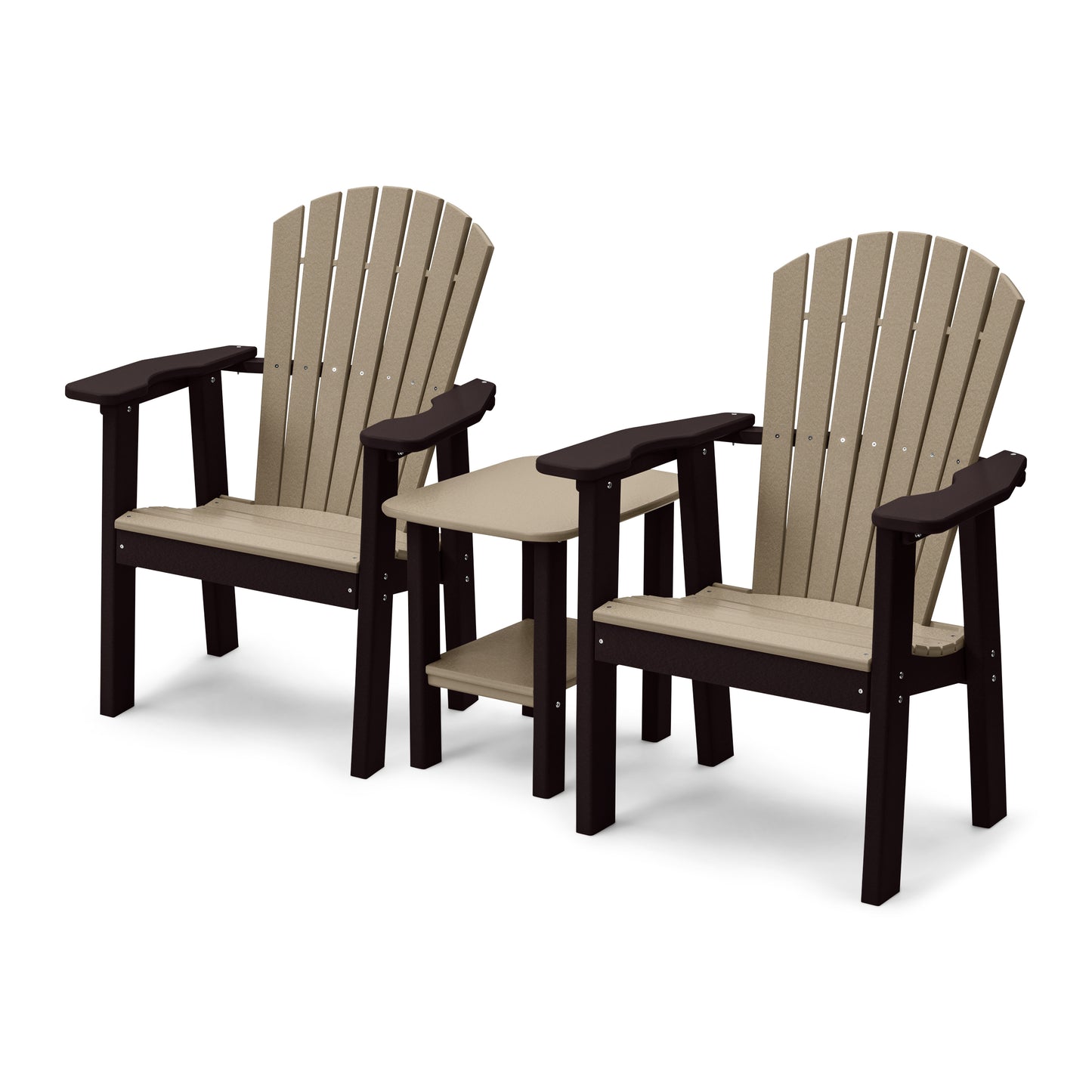Perfect Choice Recycled Plastic Classic Upright Adirondack Chair Set - LEAD TIME TO SHIP 4 WEEKS OR LESS
