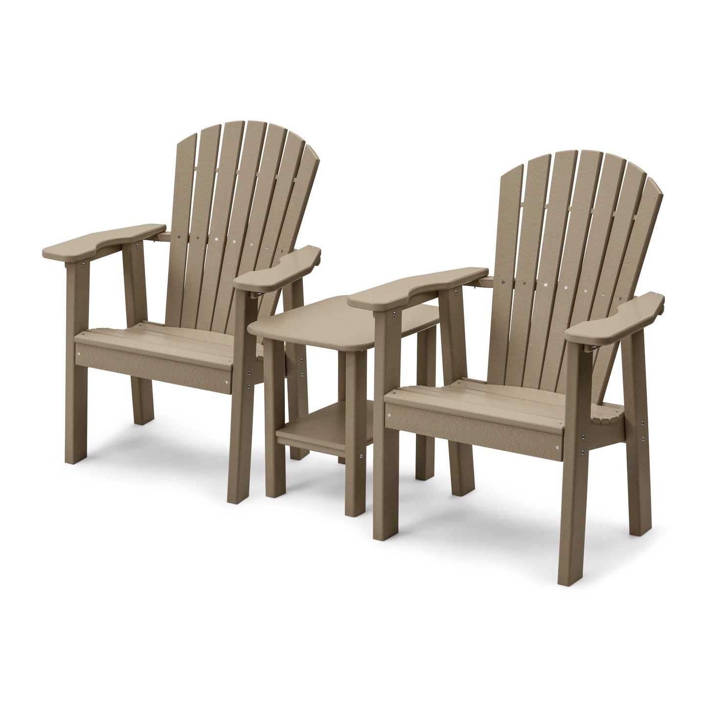 Perfect Choice Recycled Plastic Classic Upright Adirondack Chair Set - LEAD TIME TO SHIP 4 WEEKS OR LESS