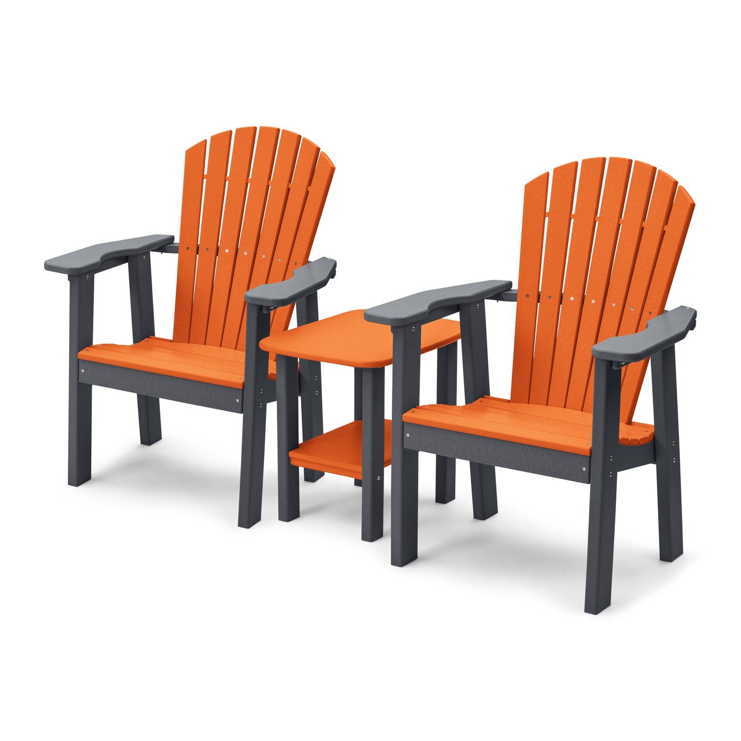 Perfect Choice Recycled Plastic Classic Upright Adirondack Chair Set - LEAD TIME TO SHIP 4 WEEKS OR LESS