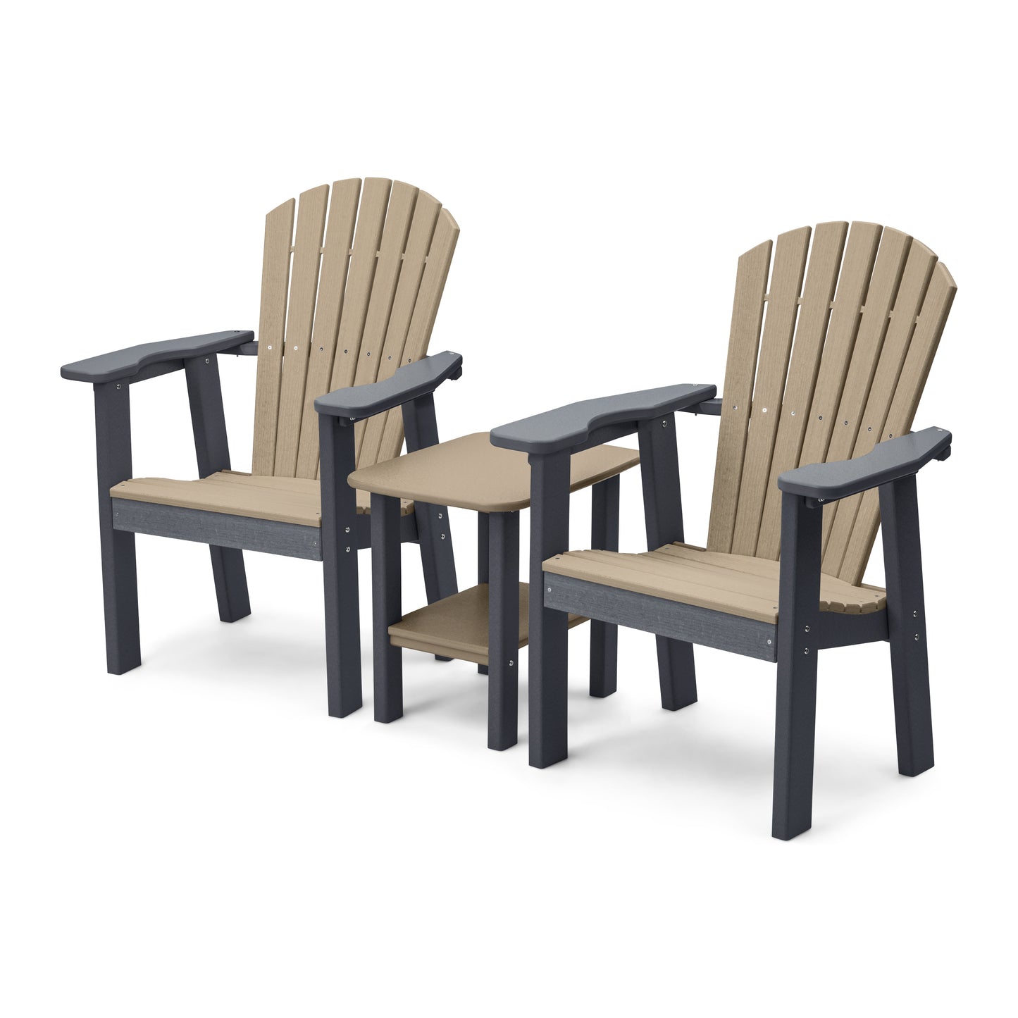 Perfect Choice Recycled Plastic Classic Upright Adirondack Chair Set - LEAD TIME TO SHIP 4 WEEKS OR LESS
