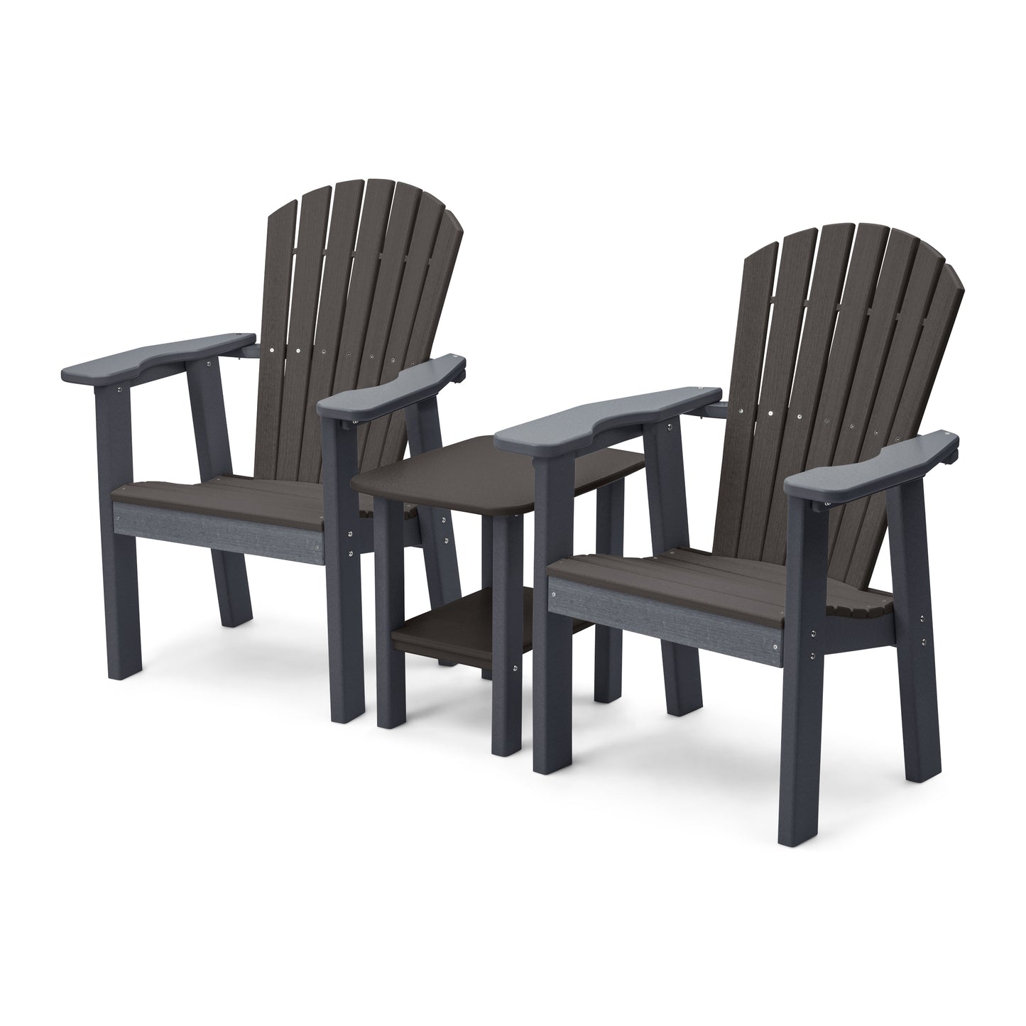 Perfect Choice Recycled Plastic Classic Upright Adirondack Chair Set - LEAD TIME TO SHIP 4 WEEKS OR LESS