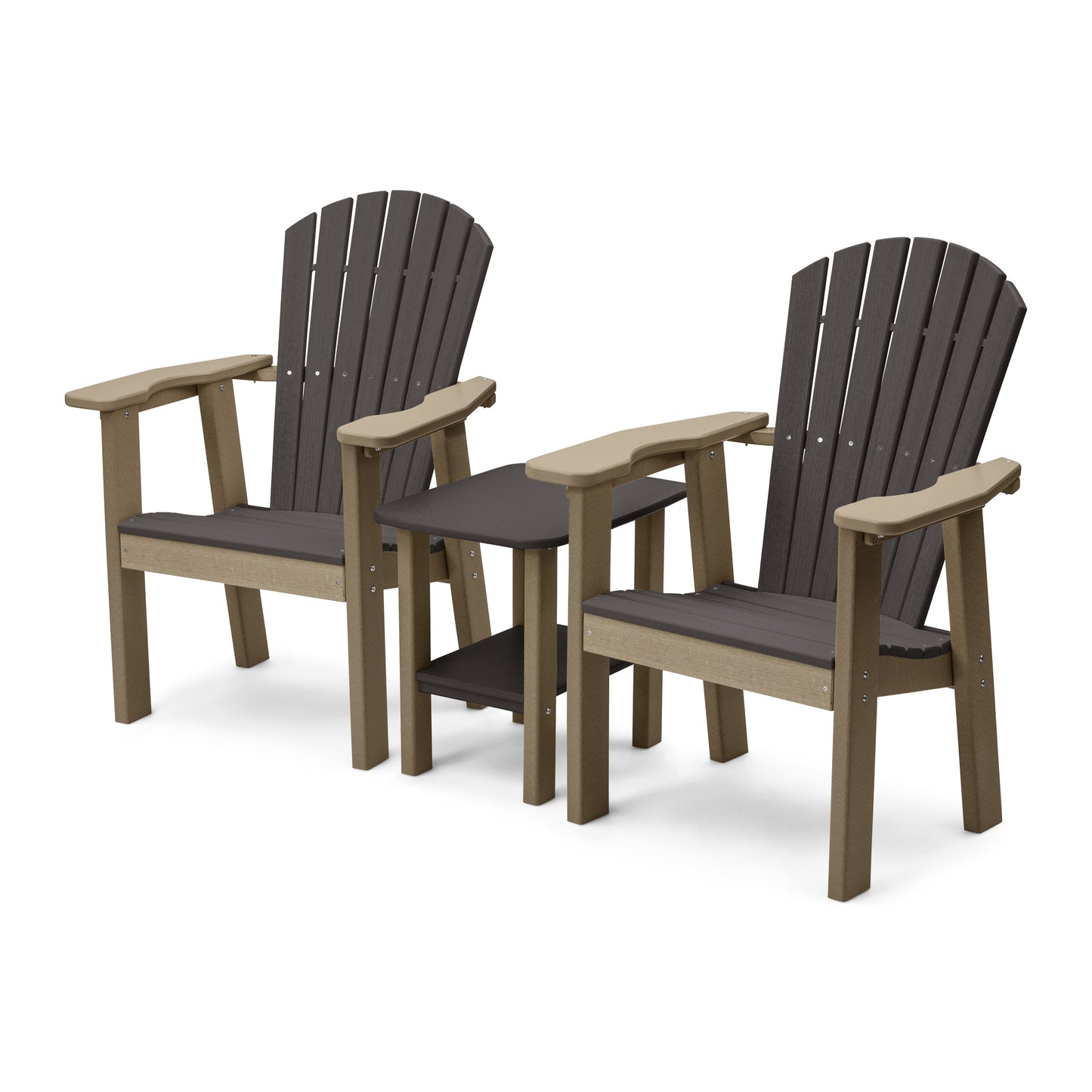 Perfect Choice Recycled Plastic Classic Upright Adirondack Chair Set - LEAD TIME TO SHIP 4 WEEKS OR LESS