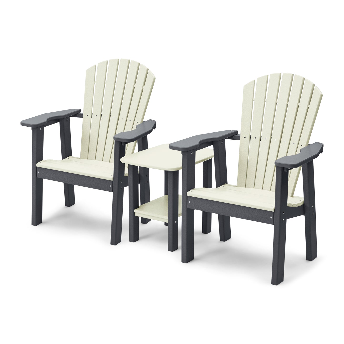 Perfect Choice Recycled Plastic Classic Upright Adirondack Chair Set - LEAD TIME TO SHIP 4 WEEKS OR LESS